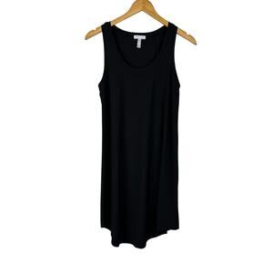 Leith Black Scoop Neck Tank Top Sheath Dress